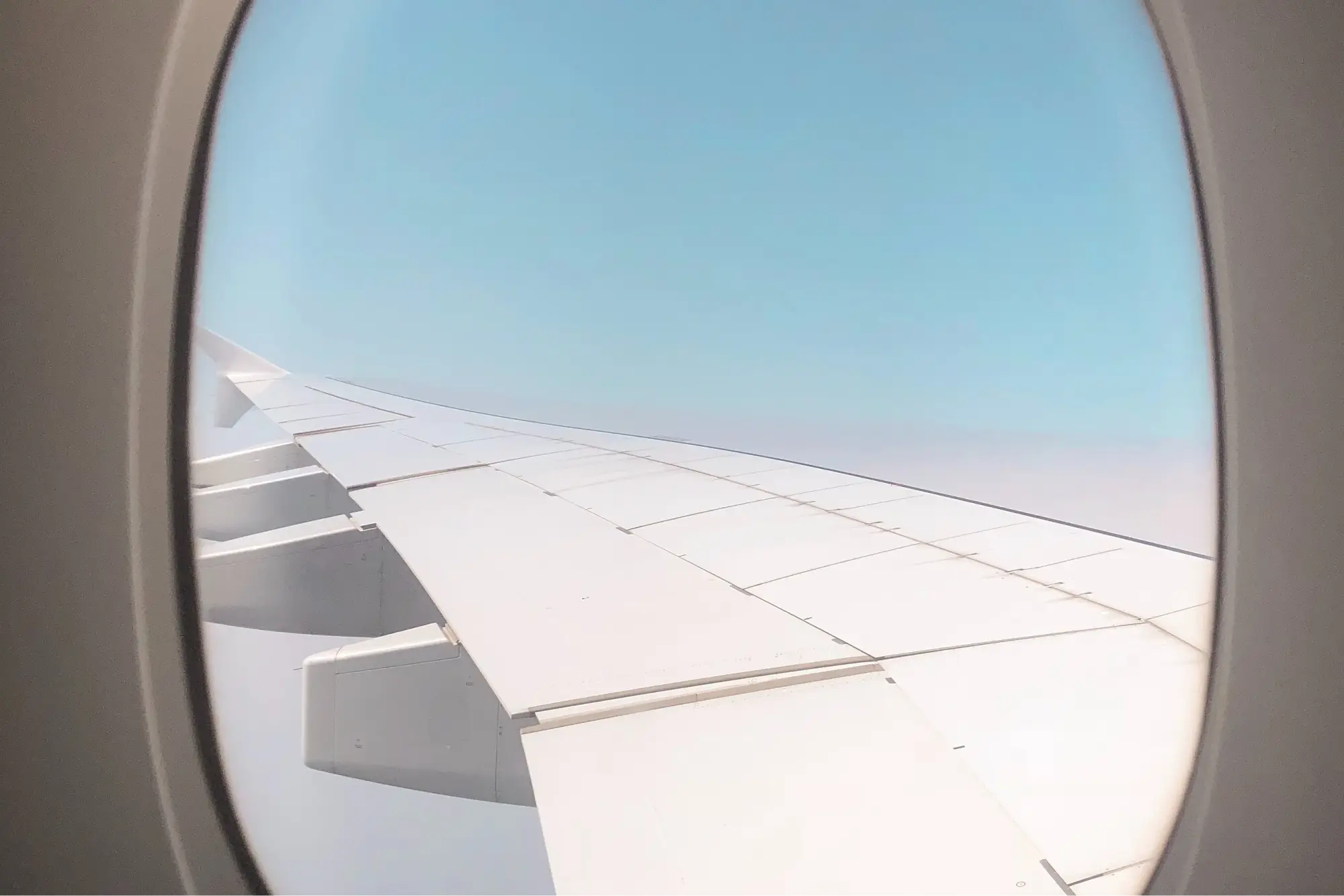 view from the plane window